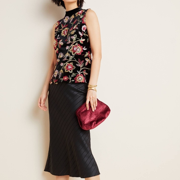 Anthropologie Sutton Embroidered Velvet Top - Picture 7 of 7